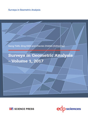 cover image of Surveys in Geometric Analysis – Volume 1, 2017